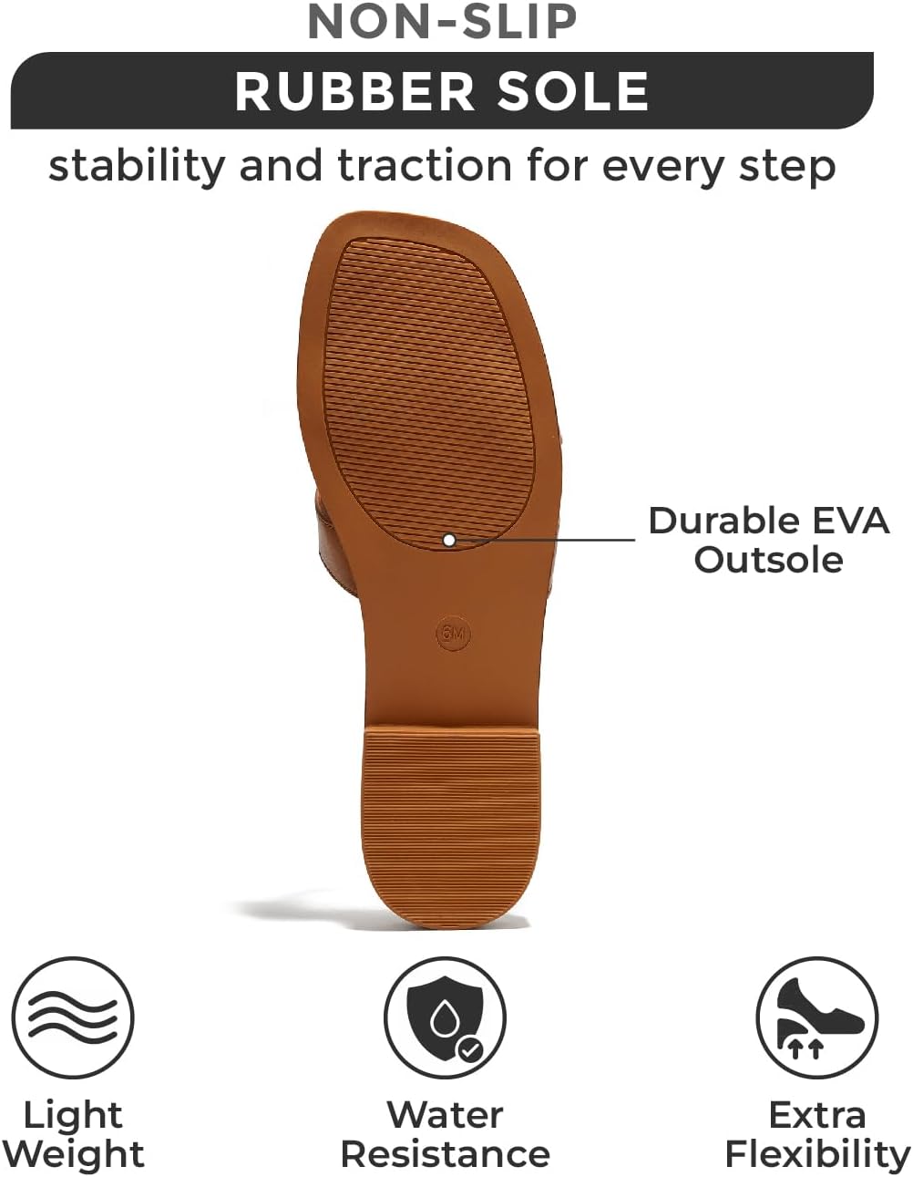 Project Cloud Fashion Flat Summer Sandals for Women 2025 - Leather Womens Sandals Comfortable Memory Foam Slides for Women Footwear - Mules Women's Sandals - Walking Sandals Women (Jannel) - Image 4